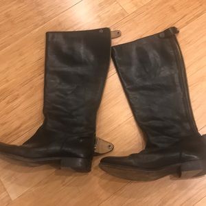 Frye tall black zip up “Melissa” boots